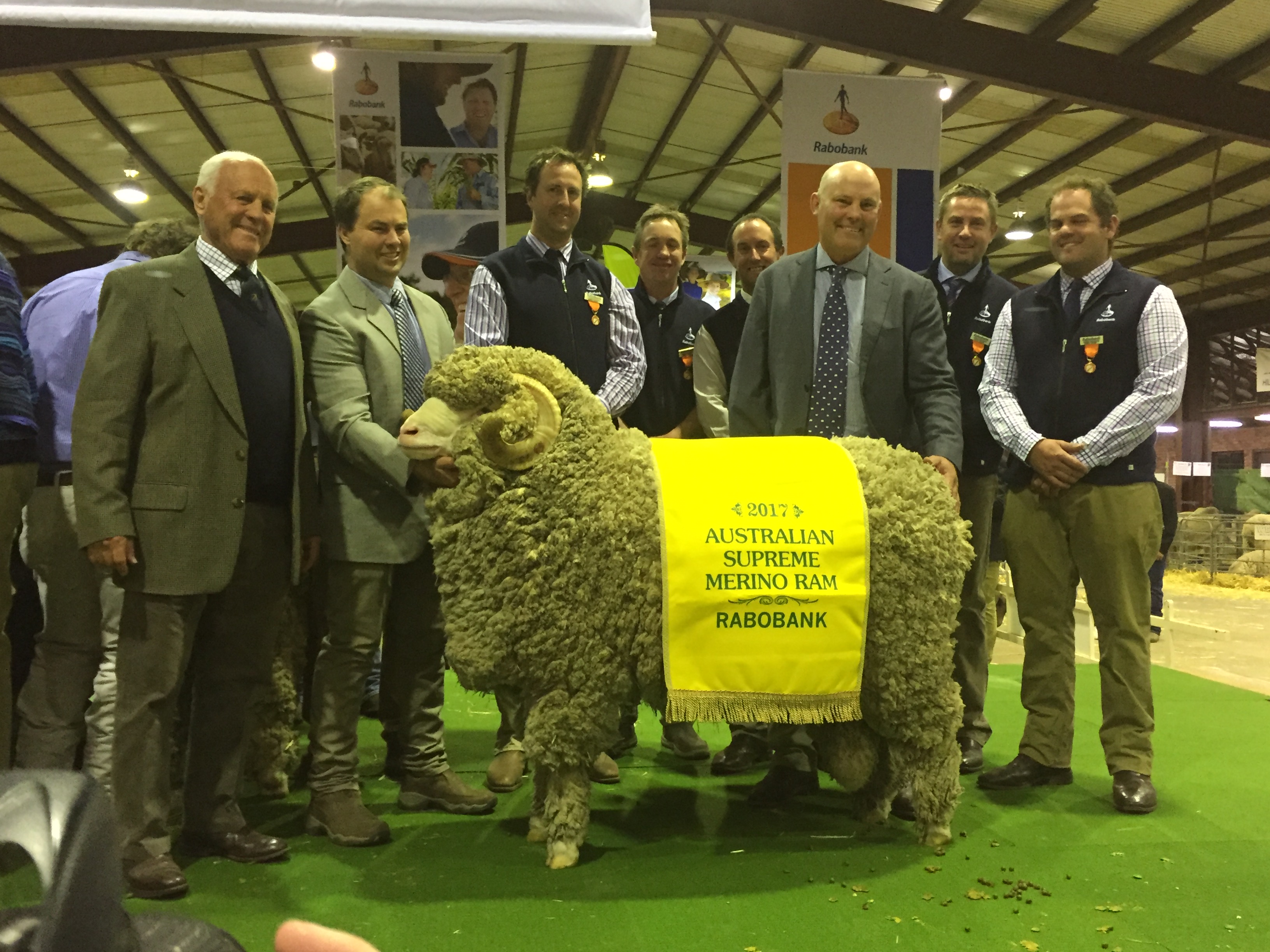 John Jock Michael Peden Grantley Mullan Peter StockmanHamish Simon Bahr and Alex Wilson after the judging at Dubbo
